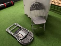 Grey Plastic Fold Up Chairs x3