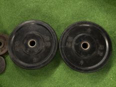 Pair Of 20kg Rubber Bumper Plates
