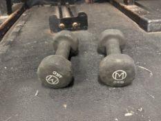 Pair of 4kg Rubber Dumbbells,No Reserve