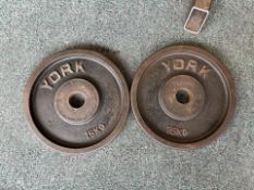 15kg Steel Plates x2, No Reserve
