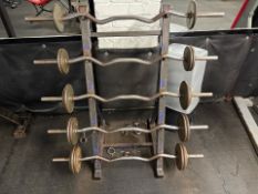 EZ Curl Barbells and Stand