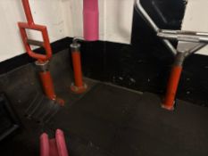 Floor Mounted Barbell Holders x3, No Reserve