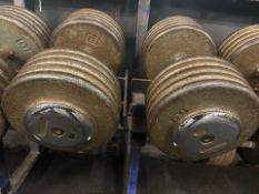 Pair of 110lbs Dumbbells, No Reserve