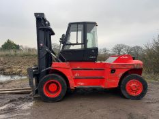 2002 Linde H100 10 Tonne Diesel Forklift, 4m Lift, 5154 Hours, Side Shift & Fork Positioner