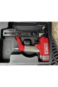 3 x Senco Pneumatic Staple Guns with Carry Cases, Manuals, Accessories & 6m Retractable Hose Reels