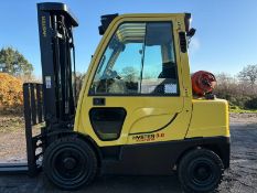 Hyster 3 Tonne Gas Forklift 3.6 metre lift full cab side shift and fork positioner reversing cam
