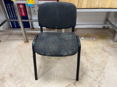 Black Fabric Chair With Metal Legs