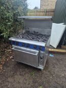 NO Reserve 6 Burner Gas Range Oven
