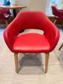 No Reserve 6x Red tub chairs