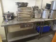 Stainless Steel Table with Draw