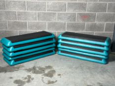 Set Of Blue Aerobic Platforms x 10 - No Reserve