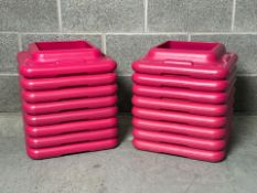 Set Of 16 Pink Step Up Bench Legs - No Reserve