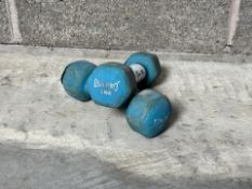 Pair Of 2KG USA Pro Dumbbells - No Reserve