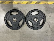 Pair Of 15kg Rubber Weight Plates - No Reserve