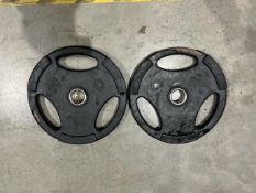 Pair Of 20kg Rubber Weight Plates - No Reserve