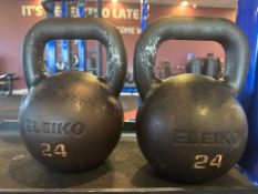 Pair Of 24kg Eleiko Kettlebells