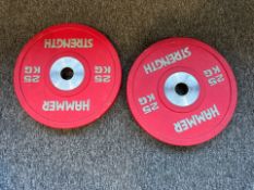 Hammer Strength 25kg Bumper Plates