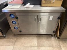 Stainless Steel Unit With Triple Cup Dispenser