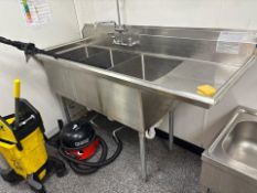 Stainless Steel 3 Bin Sink Unit