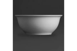 Set of 4 x Olympia Whiteware Buffet Bowl 175mm, 19 Sets Available, No Reserve