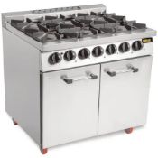 Buffalo Gas Oven with 6 Burners, No Reserve