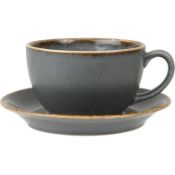 Set of 4 Porcelite Seasons Storm Grey Saucers, 43 Sets Available, No Reserve