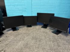 HP EliteDisplay E201 Monitor x4