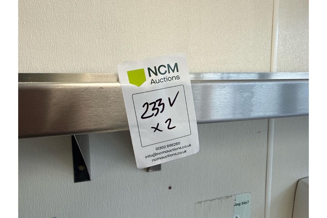Stainless Steel Wall Shelves X 2 - Image 6 of 7