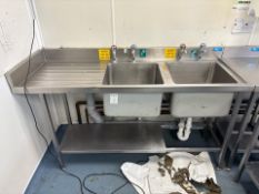 Stainless Steel Double Sink Unit