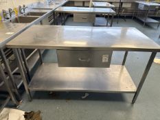 Stainless Steel Prep Unit With Drawer