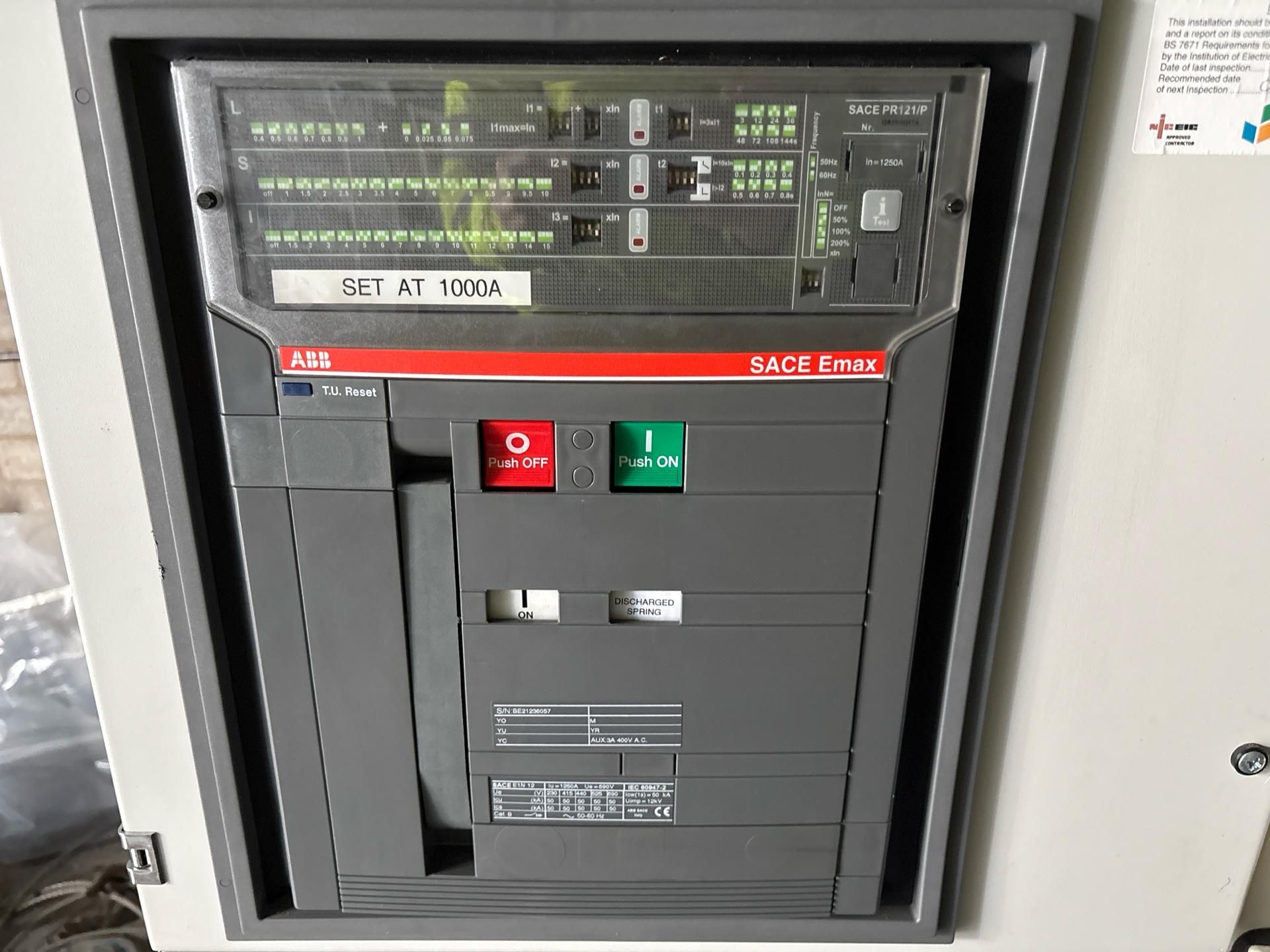 Howarth Switchgear 1250A Main Distribution Panel, ABB SACE Emax 1000A Breaker, 8-Way, 415V 3-Phase - Image 2 of 15