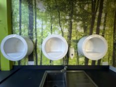 3 Wall Mounted Circular Display Units