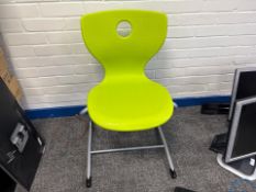 Green Plastic Office Chair x4