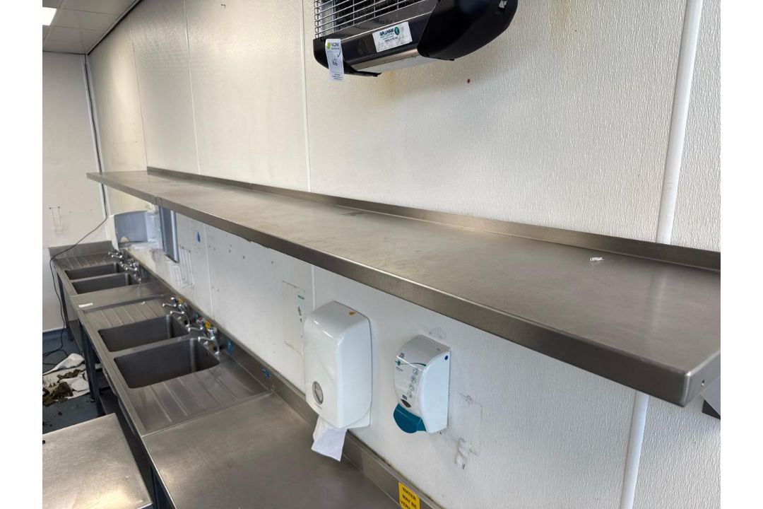 Stainless Steel Wall Shelves X 2 - Image 2 of 7