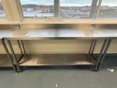 Stainless Steel Preperation Table With Upstand