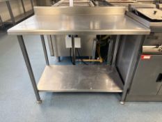 Stainless Steel Preparation Table With Upstand