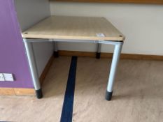 Wooden Table With Metal Frame
