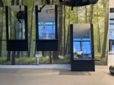 3 x Salon Wall Mirror Stations