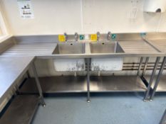 Stainless Steel Double Sink Unit