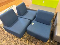 Waiting Room Chairs Blue X 3