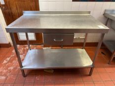 Stainless Steel Prep Table With Drawer