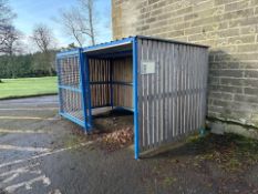 Wooden Bike Shelter With Metal Frame