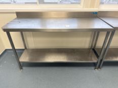 Stainless Steel Preparation Table With Upstand