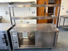 Stainless Steel Hot Counter With Two Tier Heated Gantry
