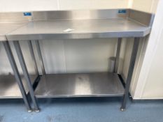 Stainless Steel Preparation Table With Upstand