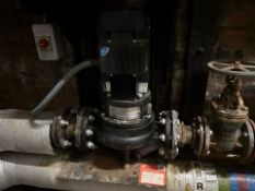 Grundfos In-Line Centrifugal Pump 5HP, Flanged, Cast Iron, for Heating/Water Circulation Systems