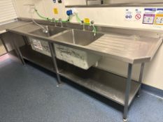 Stainless Steel Double Sink Unit