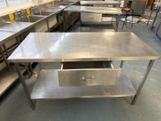 Stainless Steel Prep Table With Drawer