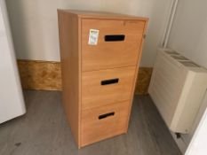 3 Drawer Wooden Filing Cabinet