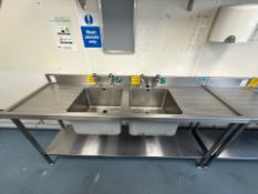 Stainless Steel Double Sink Unit